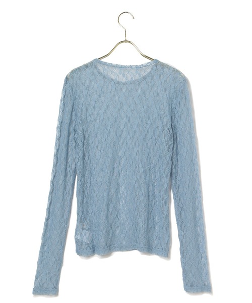 MADEMOISELLE ROPE'(マドモアゼル ロペ)の「<春まで使える>ストレッチフラワーレースプルオーバー(Tシャツ/カットソー・レディース・ホワイト/ブラック/オフホワイト/ブルー系その他6・38)」の8枚目の写真