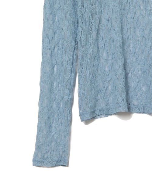 MADEMOISELLE ROPE'(マドモアゼル ロペ)の「<春まで使える>ストレッチフラワーレースプルオーバー(Tシャツ/カットソー・レディース・ホワイト/ブラック/オフホワイト/ブルー系その他6・38)」の11枚目の写真