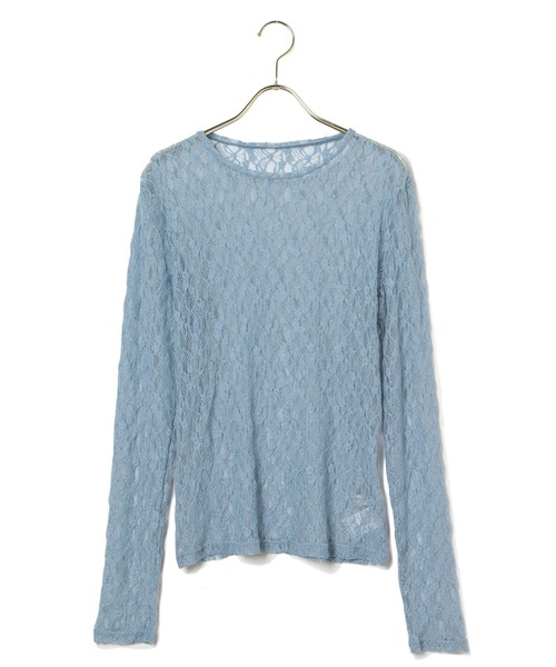 MADEMOISELLE ROPE'(マドモアゼル ロペ)の「<春まで使える>ストレッチフラワーレースプルオーバー(Tシャツ/カットソー・レディース・ホワイト/ブラック/オフホワイト/ブルー系その他6・38)」の16枚目の写真