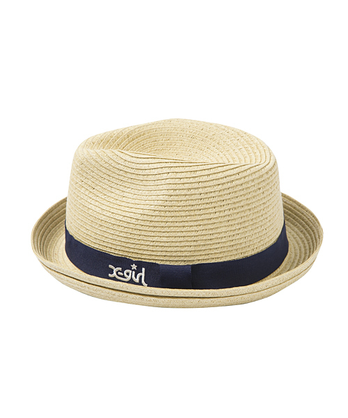 X-girl Stages（エックスガールステージス）の「【VERY(ベリー)5月号掲載商品】XGS STRAW HAT LOGO（ハット・キッズ・ベージュ・SMALL/MEDIUM）」の3枚目の写真