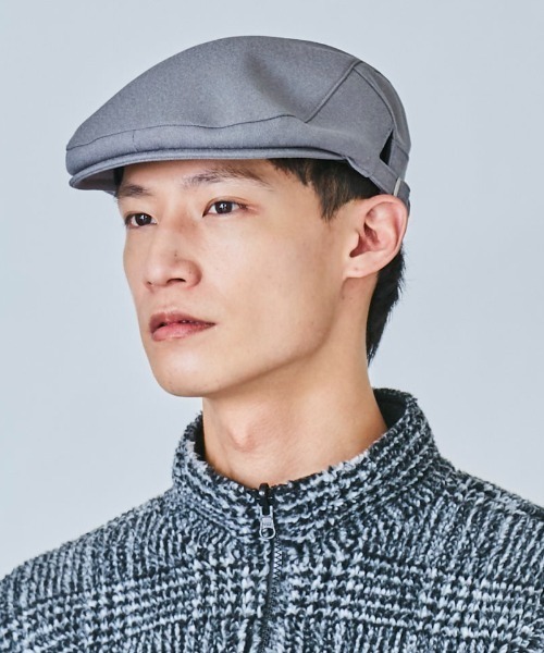 OVERRIDE（オーバーライド）の「OVERRIDE WOOL LIKE HUNTING（ハンチング/ベレー帽・メンズ・マスタード/ブラック/ダークグレー/グレー・61cm/L/59cm/M）」の3枚目の写真