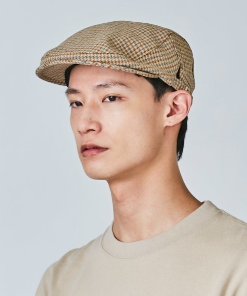 OVERRIDE（オーバーライド）の「OVERRIDE WOOL LIKE HUNTING（ハンチング/ベレー帽・メンズ・マスタード/ブラック/ダークグレー/グレー・61cm/L/59cm/M）」の4枚目の写真