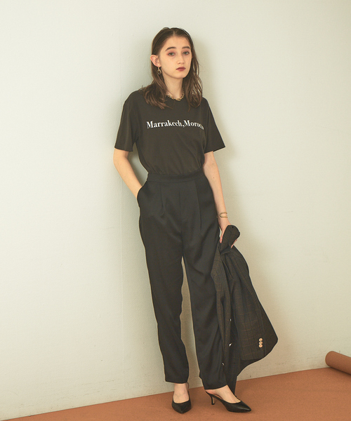 Rouge vif（ルージュヴィフ）の「【FLAVOR TEE】MARRAKECH Tシャツ（Tシャツ/カットソー・レディース・ホワイト/ブラック・フリー）」の3枚目の写真