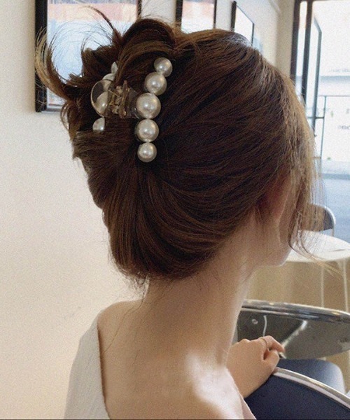 セール】パールラウンドヘアクリップ/13種類（バレッタ/ヘア