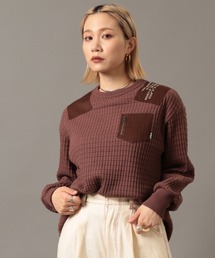AVIREX | ビッグワッフル コンビプルオーバー/ BIG WAFFLE COMBI PULLOVER(Tシャツ/カットソー)