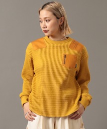 AVIREX | ビッグワッフル コンビプルオーバー/ BIG WAFFLE COMBI PULLOVER(Tシャツ/カットソー)