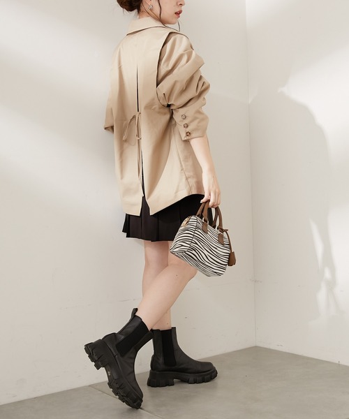 Chico（チコ）の「2way袖取り外しジャケット（テーラードジャケット・レディース・グレー/ベージュ/チェック・FREE）」の15枚目の写真