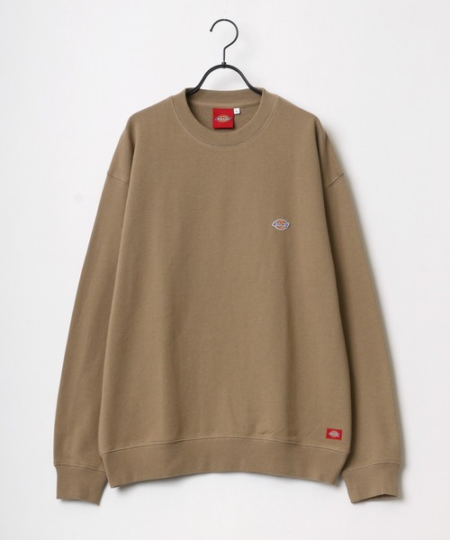 Dickies(ディッキーズ)の「Dickies/ディッキーズ オーバーサイズ ミニロゴワッペン ワンポイント刺繍 スウェット レディース メンズ トレーナー(スウェット・メンズ・ホワイト/ブラック/ベージュ/サックスブルー/グリーン/オートミール/グレイッシュベージュ/ピンク/キャメル/ベージュ系その他/ダークグリーン・M/L/XL)」の14枚目の写真