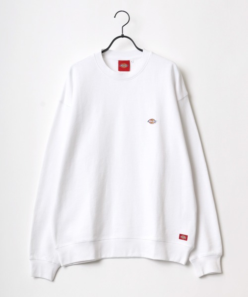 Dickies(ディッキーズ)の「Dickies/ディッキーズ オーバーサイズ ミニロゴワッペン ワンポイント刺繍 スウェット レディース メンズ トレーナー(スウェット・メンズ・ホワイト/ブラック/ベージュ/サックスブルー/グリーン/オートミール/グレイッシュベージュ/ピンク/キャメル/ベージュ系その他/ダークグリーン・M/L/XL)」の12枚目の写真