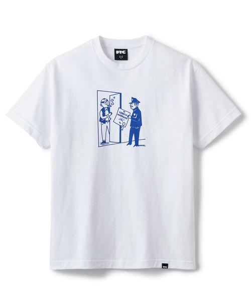 FTC（エフティーシー）の「WARRANT Artwork by Morning Breath（Tシャツ/カットソー・メンズ・ホワイト/ブルー系その他/ブラック・MEDIUM/LARGE/X-LARGE）」の2枚目の写真