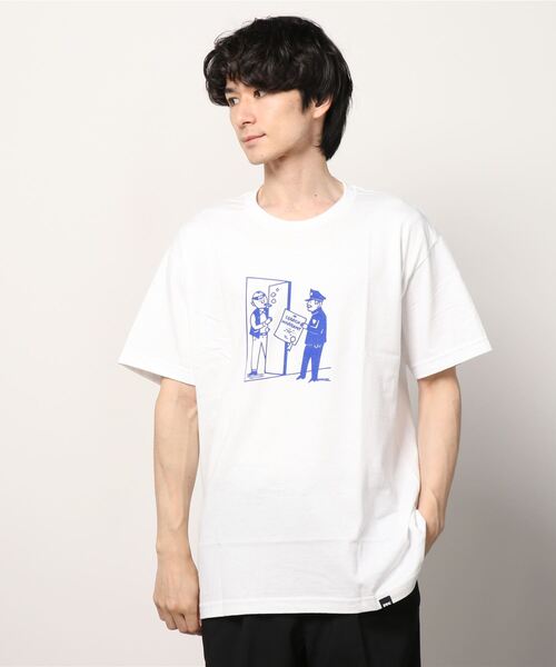 FTC（エフティーシー）の「WARRANT Artwork by Morning Breath（Tシャツ/カットソー・メンズ・ホワイト/ブルー系その他/ブラック・MEDIUM/LARGE/X-LARGE）」の4枚目の写真