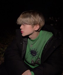 anown | クルーネック　配色ジャカード 編み セーター【インフルエンサー よん×anown 限定コラボ】(ニット/セーター)