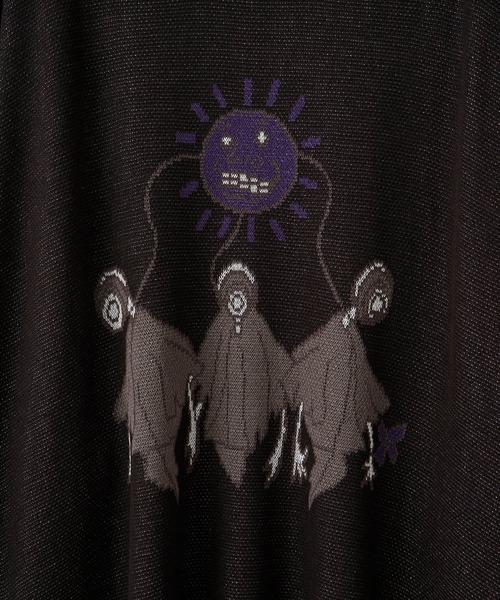 anown（アノン）の「クルーネック　配色ジャカード 編み セーター【インフルエンサー よん×anown 限定コラボ】（ニット/セーター・メンズ・ホワイト/ブラック/ライトグリーン・S/M/L）」の11枚目の写真