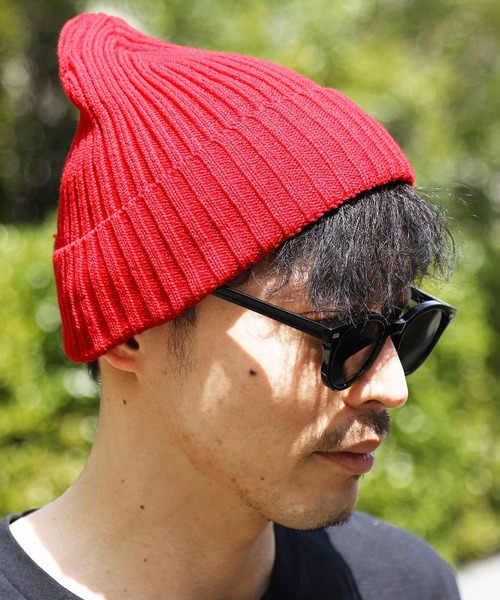 jiggys shop（ジギーズショップ）の「コットンリブニットワッチキャップ（ニットキャップ/ビーニー・メンズ・ブルー/ネイビー/ホワイト/ピンク/ブラック/マスタード/レッド・FREE）」の7枚目の写真
