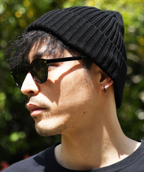 jiggys shop（ジギーズショップ）の「コットンリブニットワッチキャップ（ニットキャップ/ビーニー・メンズ・ブルー/ネイビー/ホワイト/ピンク/ブラック/マスタード/レッド・FREE）」の2枚目の写真