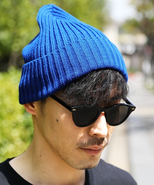 jiggys shop（ジギーズショップ）の「コットンリブニットワッチキャップ（ニットキャップ/ビーニー・メンズ・ブルー/ネイビー/ホワイト/ピンク/ブラック/マスタード/レッド・FREE）」の16枚目の写真