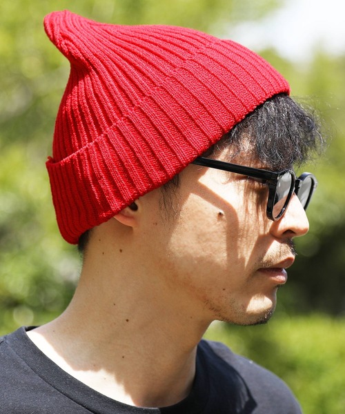 jiggys shop（ジギーズショップ）の「コットンリブニットワッチキャップ（ニットキャップ/ビーニー・メンズ・ブルー/ネイビー/ホワイト/ピンク/ブラック/マスタード/レッド・FREE）」の14枚目の写真