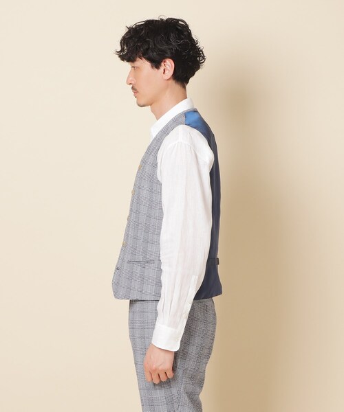 40ct&525(フォーティーカラッツアンドゴーニーゴ)の「ストレッチサッカーベスト(スーツベスト・メンズ・ネイビー系1/ワイン系3/グレー系その他/ベージュ・02/03/04)」の13枚目の写真