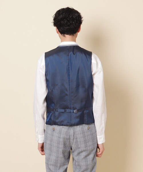 40ct&525(フォーティーカラッツアンドゴーニーゴ)の「ストレッチサッカーベスト(スーツベスト・メンズ・ネイビー系1/ワイン系3/グレー系その他/ベージュ・02/03/04)」の14枚目の写真