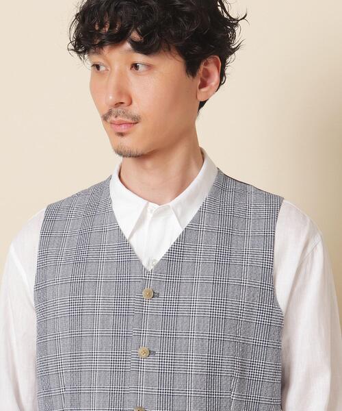 40ct&525(フォーティーカラッツアンドゴーニーゴ)の「ストレッチサッカーベスト(スーツベスト・メンズ・ネイビー系1/ワイン系3/グレー系その他/ベージュ・02/03/04)」の15枚目の写真