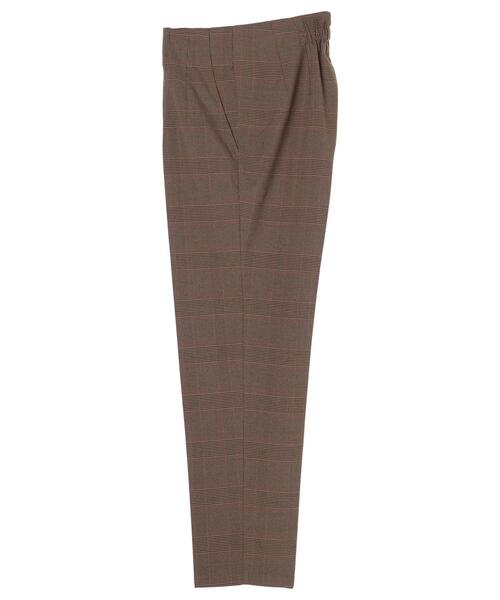 Green　Parks（グリーンパークス）の「・ELENCARE DUE チェックテーパードパンツ＊（その他パンツ・レディース・ブラウン・FREE）」の16枚目の写真