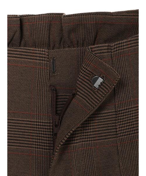 Green　Parks（グリーンパークス）の「・ELENCARE DUE チェックテーパードパンツ＊（その他パンツ・レディース・ブラウン・FREE）」の17枚目の写真