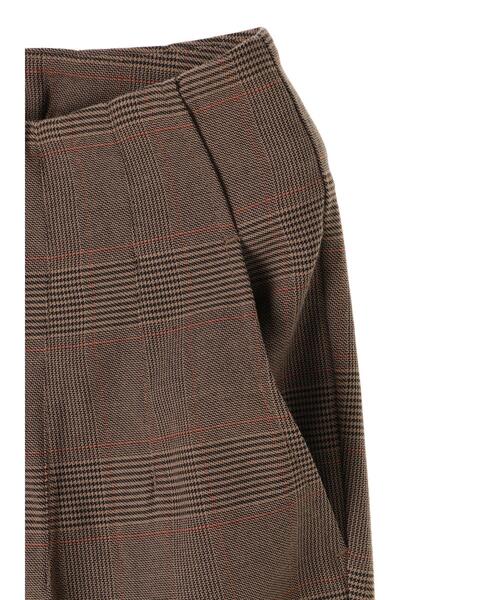 Green　Parks（グリーンパークス）の「・ELENCARE DUE チェックテーパードパンツ＊（その他パンツ・レディース・ブラウン・FREE）」の18枚目の写真