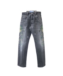 elephant TRIBAL fabrics | elephant TRIBAL fabrics OUT OF ALIGNMENT 501 (embroidery Type)(デニムパンツ)