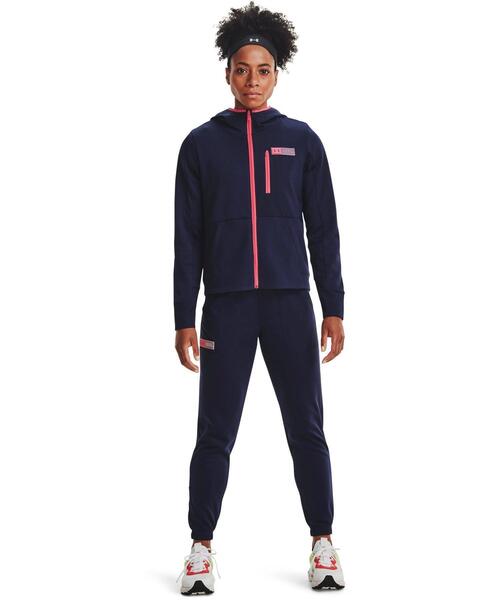 UNDER ARMOUR(アンダーアーマー)の「UAアーマー ミックスメディア フルジップ(トレーニング/レディース)(スウェット・レディース・ネイビー/ブラック・S/XL/M/L)」の1枚目の写真