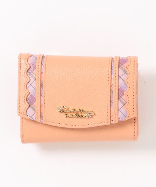 チェックデザイン折財布