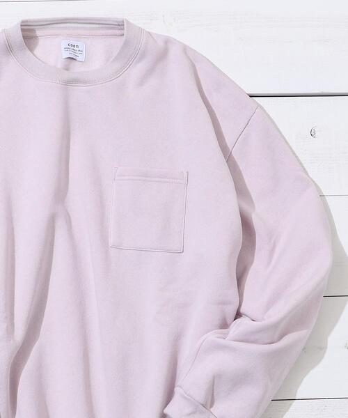 coen（コーエン）の「CVCカラークルーネックスウェット（スウェット・メンズ・ライトグレー/ライトブルー/ブラック/ナチュラル/ケリー/ライラック・SMALL/MEDIUM/LARGE/X-LARGE）」の6枚目の写真