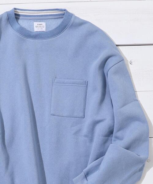 coen（コーエン）の「CVCカラークルーネックスウェット（スウェット・メンズ・ライトグレー/ライトブルー/ブラック/ナチュラル/ケリー/ライラック・SMALL/MEDIUM/LARGE/X-LARGE）」の5枚目の写真