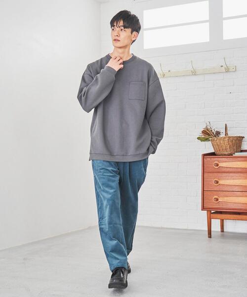 coen（コーエン）の「CVCカラークルーネックスウェット（スウェット・メンズ・ライトグレー/ライトブルー/ブラック/ナチュラル/ケリー/ライラック・SMALL/MEDIUM/LARGE/X-LARGE）」の10枚目の写真