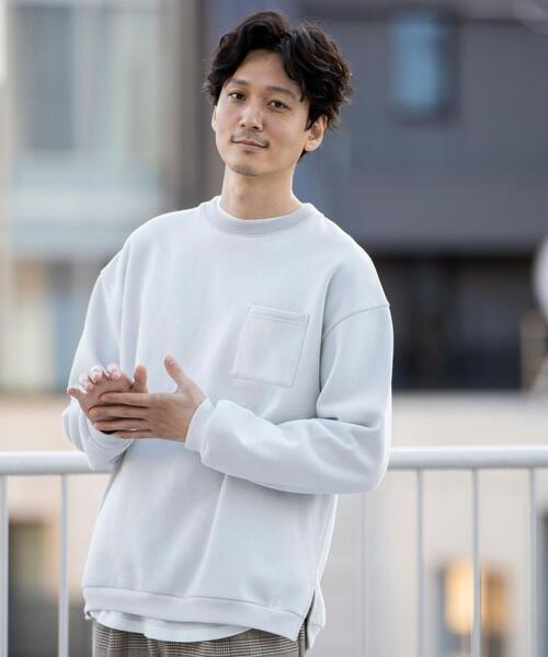 coen（コーエン）の「CVCカラークルーネックスウェット（スウェット・メンズ・ライトグレー/ライトブルー/ブラック/ナチュラル/ケリー/ライラック・SMALL/MEDIUM/LARGE/X-LARGE）」の14枚目の写真