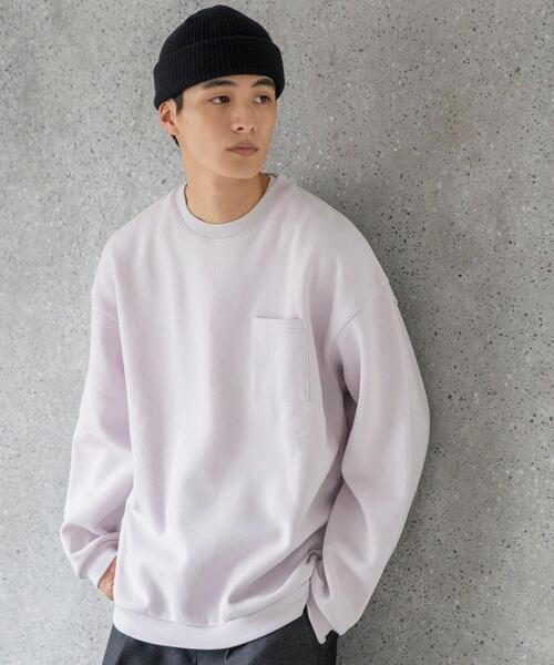 coen（コーエン）の「CVCカラークルーネックスウェット（スウェット・メンズ・ライトグレー/ライトブルー/ブラック/ナチュラル/ケリー/ライラック・SMALL/MEDIUM/LARGE/X-LARGE）」の7枚目の写真