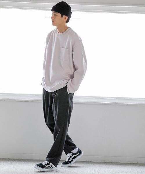 coen（コーエン）の「CVCカラークルーネックスウェット（スウェット・メンズ・ライトグレー/ライトブルー/ブラック/ナチュラル/ケリー/ライラック・SMALL/MEDIUM/LARGE/X-LARGE）」の8枚目の写真