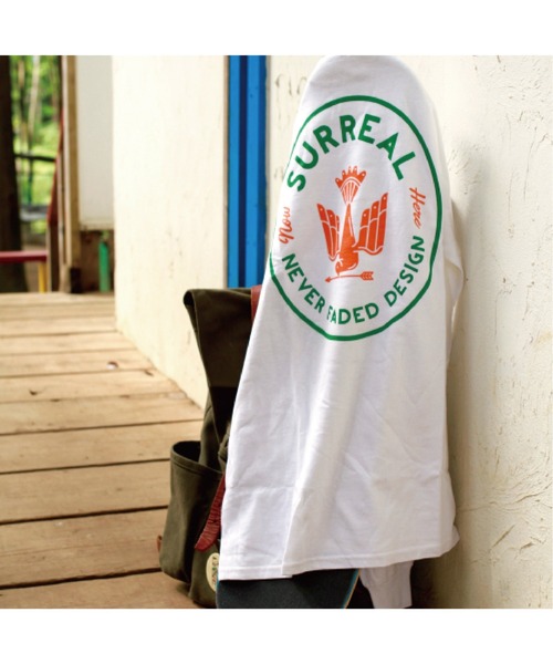 SURREAL（シュルリアル）の「【SURREAL/シュルリアル】Jaxon_L/S Print T-Shirt（Tシャツ/カットソー・メンズ・ネイビー/ブラウン/ホワイト・MEDIUM/SMALL/X-LARGE）」の4枚目の写真