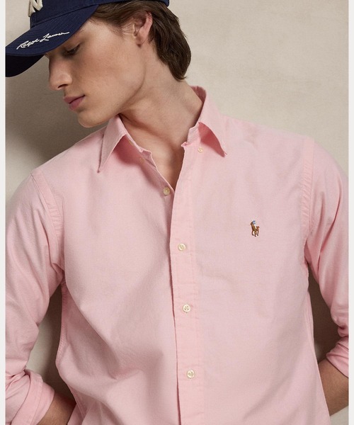 POLO RALPH LAUREN(ポロ ラルフ ローレン)の「アイコニック オックスフォード シャツ(シャツ/ブラウス・メンズ・ピンク・L/XL/M/XXL/S/XS)」の4枚目の写真