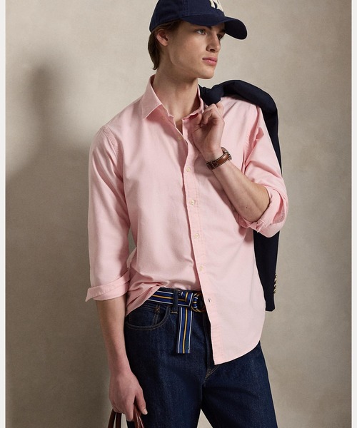 POLO RALPH LAUREN(ポロ ラルフ ローレン)の「アイコニック オックスフォード シャツ(シャツ/ブラウス・メンズ・ピンク・L/XL/M/XXL/S/XS)」の5枚目の写真