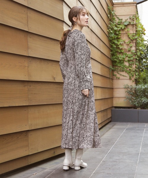 N.（N. Natural Beauty Basic）（エヌエヌナチュラルビューティーベーシック）の「◆コードパイピングプリントワンピース（ワンピース・レディース・ブラウン/カーキ/ブラック・MEDIUM）」の13枚目の写真