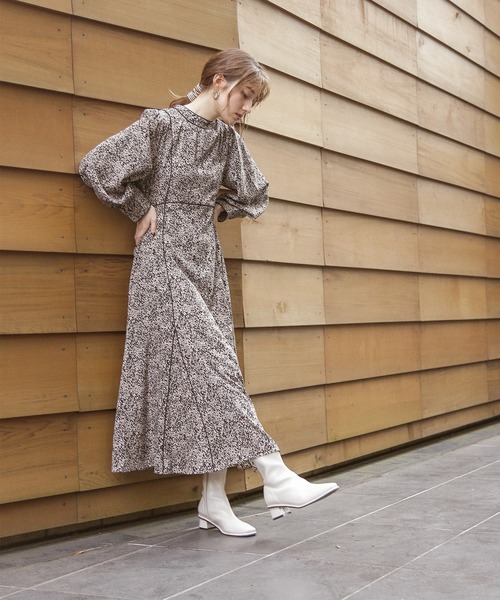 N.（N. Natural Beauty Basic）（エヌエヌナチュラルビューティーベーシック）の「◆コードパイピングプリントワンピース（ワンピース・レディース・ブラウン/カーキ/ブラック・MEDIUM）」の12枚目の写真