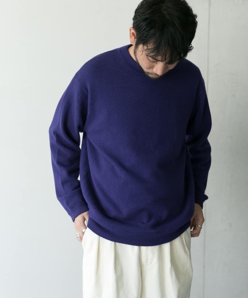 URBAN RESEARCH DOORS（アーバンリサーチドアーズ）の「ウールカシミヤクルーネックニット（ニット/セーター・メンズ・グレー/ロイヤルブルー/ブラック・38/40）」の3枚目の写真