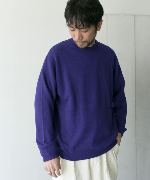 URBAN RESEARCH DOORS（アーバンリサーチドアーズ）の「ウールカシミヤクルーネックニット（ニット/セーター・メンズ・グレー/ロイヤルブルー/ブラック・38/40）」の10枚目の写真