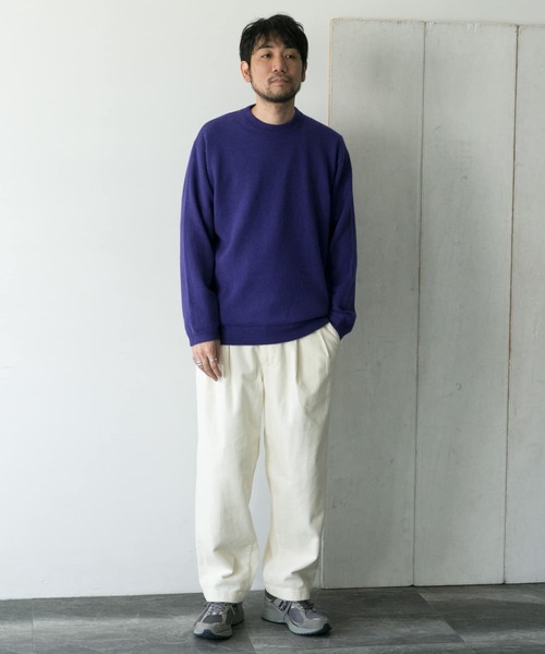 URBAN RESEARCH DOORS（アーバンリサーチドアーズ）の「ウールカシミヤクルーネックニット（ニット/セーター・メンズ・グレー/ロイヤルブルー/ブラック・38/40）」の11枚目の写真