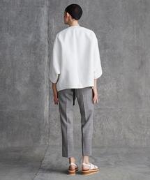 Drawer ドゥロワー ウール シルク パンツ サスペンダー パンツ ドゥロワー Drawer ウールシルクメランジ サスペンダーパンツ