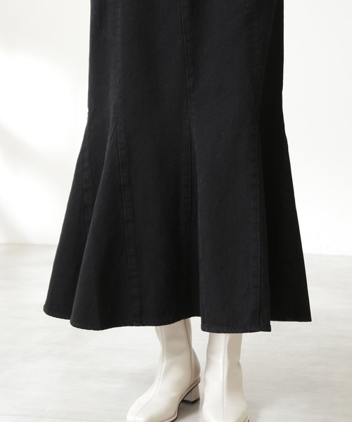 N.（N. Natural Beauty Basic）（エヌエヌナチュラルビューティーベーシック）の「【S Size Line】◆マーメイドデニムスカート（デニムスカート・レディース・ブラック/ワンウォッシュ・SMALL/MEDIUM）」の5枚目の写真