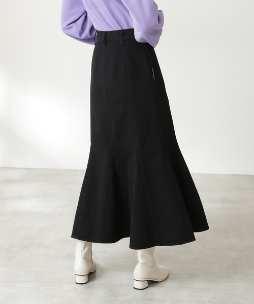 N.（N. Natural Beauty Basic）（エヌエヌナチュラルビューティーベーシック）の「【S Size Line】◆マーメイドデニムスカート（デニムスカート・レディース・ブラック/ワンウォッシュ・SMALL/MEDIUM）」の7枚目の写真