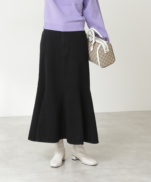 N.（N. Natural Beauty Basic）（エヌエヌナチュラルビューティーベーシック）の「【S Size Line】◆マーメイドデニムスカート（デニムスカート・レディース・ブラック/ワンウォッシュ・SMALL/MEDIUM）」の6枚目の写真