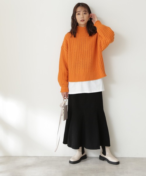 N.（N. Natural Beauty Basic）（エヌエヌナチュラルビューティーベーシック）の「【S Size Line】◆マーメイドデニムスカート（デニムスカート・レディース・ブラック/ワンウォッシュ・SMALL/MEDIUM）」の4枚目の写真