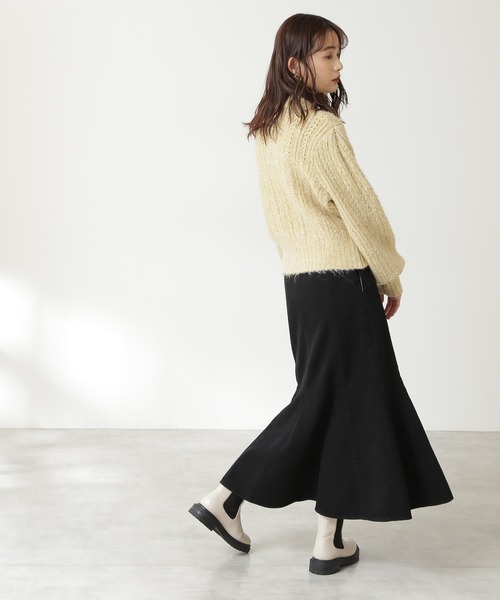 N.（N. Natural Beauty Basic）（エヌエヌナチュラルビューティーベーシック）の「【S Size Line】◆マーメイドデニムスカート（デニムスカート・レディース・ブラック/ワンウォッシュ・SMALL/MEDIUM）」の12枚目の写真